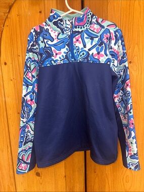 Kids Equestrian quarter-zip fleece riding top